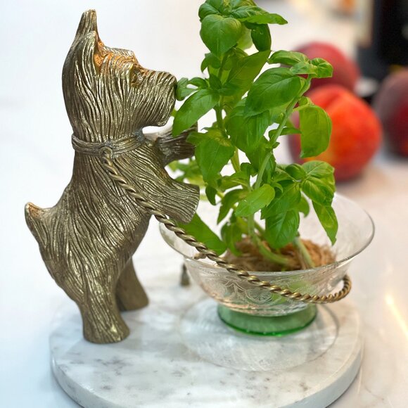 -SOLD- Scottie Wine Holder – Gilded Pup & Herb Buddy 🐾🌿 - Picture 6 of 16